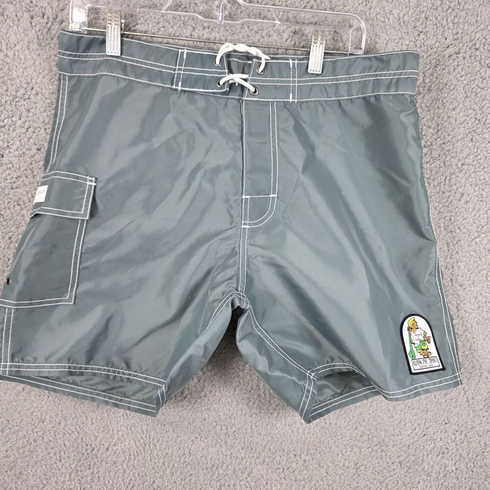Kanvas by Katin Board Shorts Mens Gray Beach Surfside Swim Trunks Size 32
